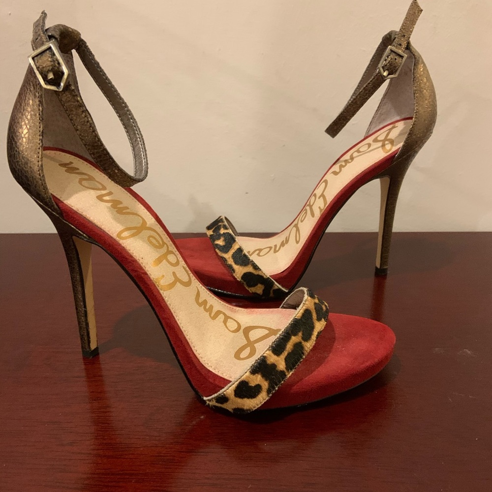 Sam Edelman Heels US 8.5M Leather/Fur Trim SEXY!